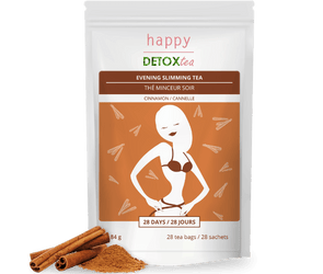 Thé minceur cannelle Happy Detox Tea Packaging face